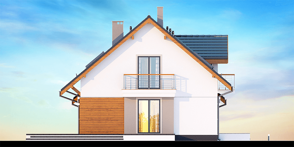 Elewacja boczna domu Karmelita bis 2M