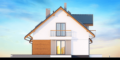 Elewacja boczna domu Karmelita bis 2M