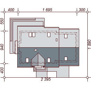 Usytuowanie domu Karmelita bis 2M na działce