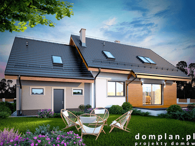 Wizualizacja domu jednorodzinnego Karmelita bis 2M