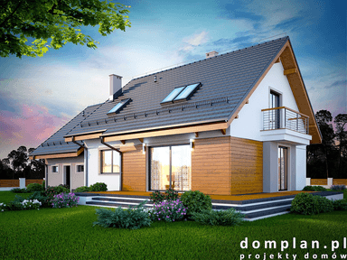 Wizualizacja domu jednorodzinnego Karmelita bis 2M