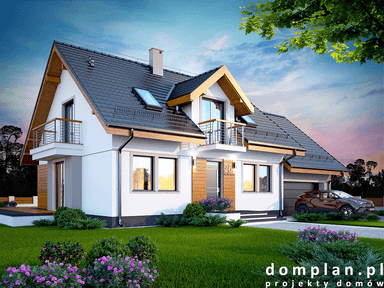 Wizualizacja domu jednorodzinnego Karmelita bis 2M