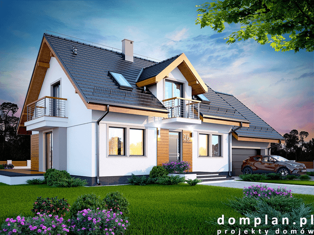 Wizualizacja domu jednorodzinnego Karmelita bis 2M