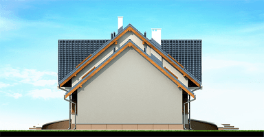 Elewacja boczna domu Karmelita gold 2M