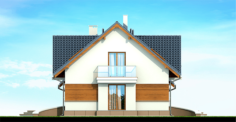 Elewacja boczna domu Karmelita gold 2M