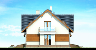 Elewacja boczna domu Karmelita gold 2M