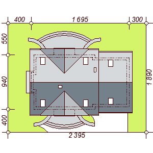 Usytuowanie domu Karmelia gold 2M na działce