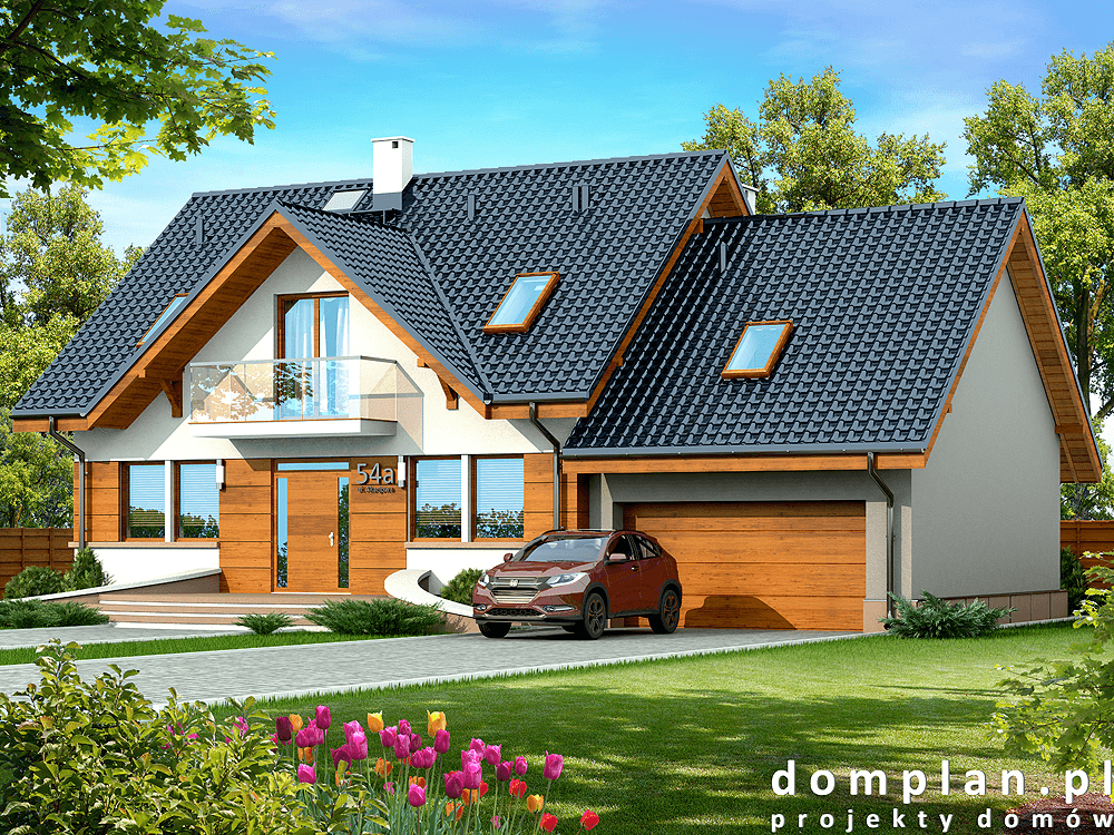 Wizualizacja domu jednorodzinnego Karmelita gold 2M