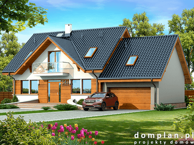 Wizualizacja domu jednorodzinnego Karmelita gold 2M