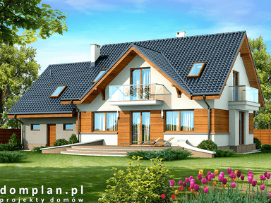 Wizualizacja domu jednorodzinnego Karmelita gold 2M