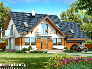 Wizualizacja domu jednorodzinnego Karmelita gold 2M