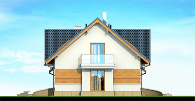 Elewacja boczna domu Karmelita gold