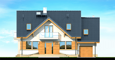 Elewacja frontowa domu Karmelita gold