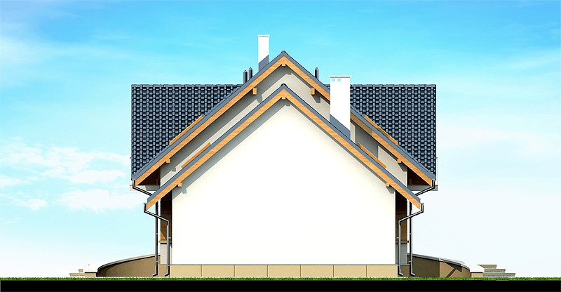 Elewacja boczna domu Karmelita gold