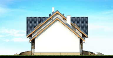 Elewacja boczna domu Karmelita gold