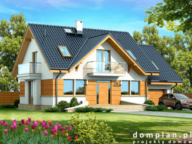 Wizualizacja domu jednorodzinnego Karmelita gold