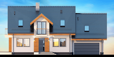 Elewacja frontowa domu Karmelita Modern 2M