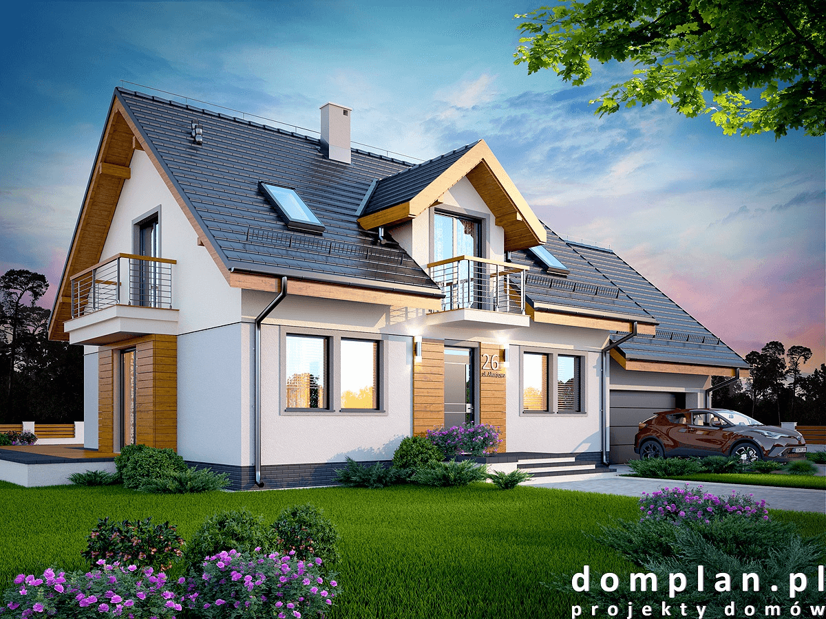 Wizualizacja domu jednorodzinnego Karmelita Modern 2M