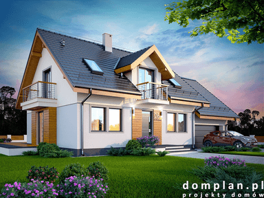 Wizualizacja domu jednorodzinnego Karmelita Modern 2M