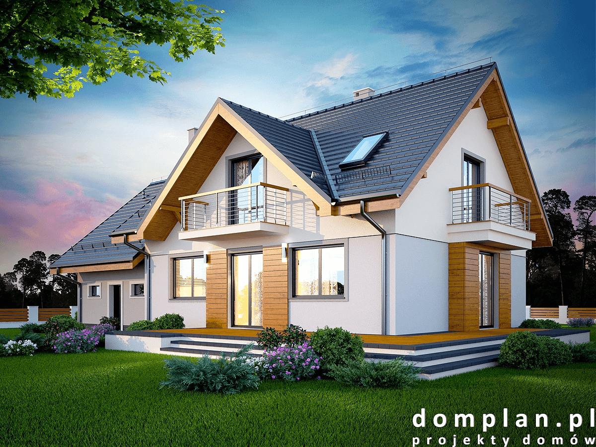 Wizualizacja domu jednorodzinnego Karmelita Modern 2M