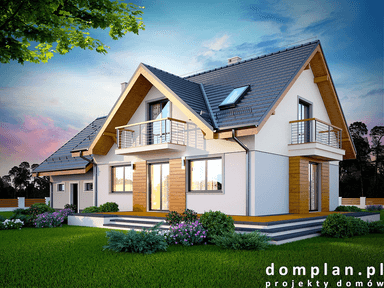 Wizualizacja domu jednorodzinnego Karmelita Modern 2M