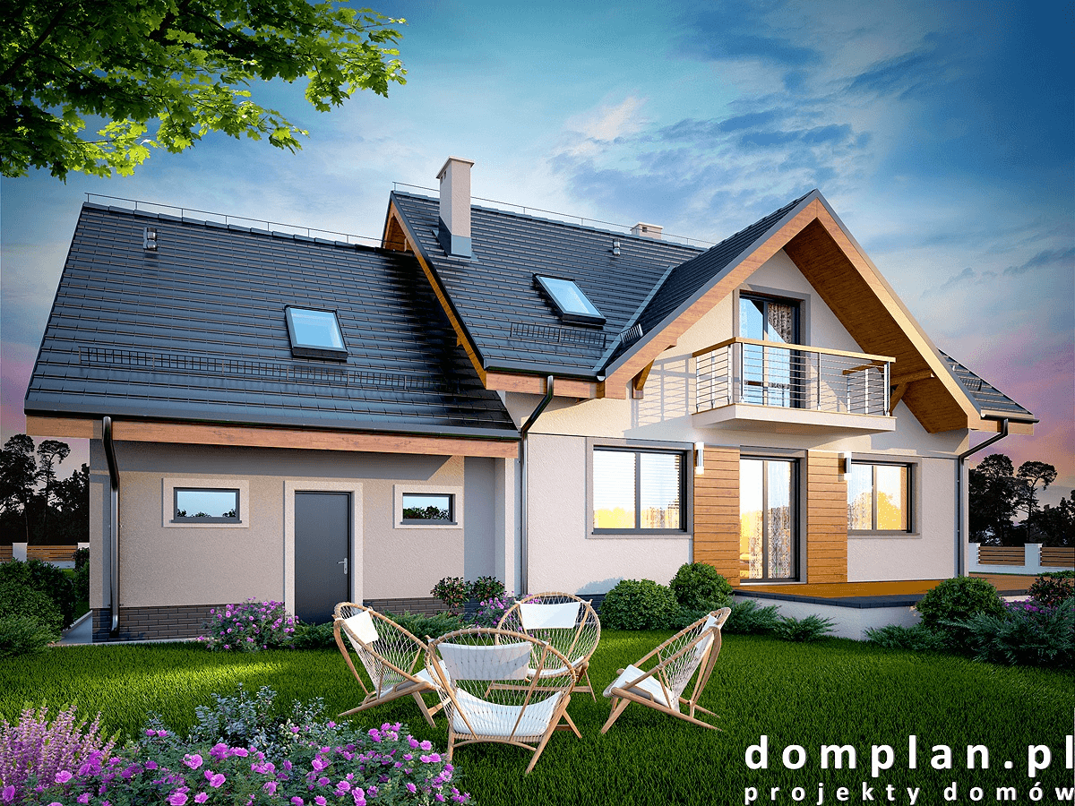 Wizualizacja domu jednorodzinnego Karmelita Modern 2M