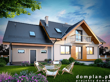 Wizualizacja domu jednorodzinnego Karmelita Modern 2M