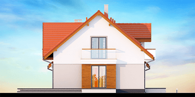 Elewacja boczna domu Karmelita Modern