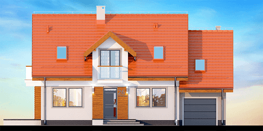 Elewacja frontowa domu Karmelita Modern