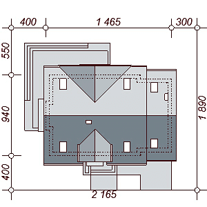 Usytuowanie domu Karmelita Modern na działce