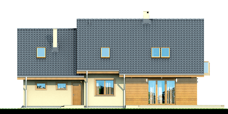 Elewacja ogrodowa domu Kendra 2M