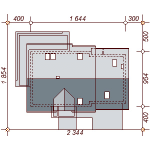 Usytuowanie domu Kendra 2M na działce