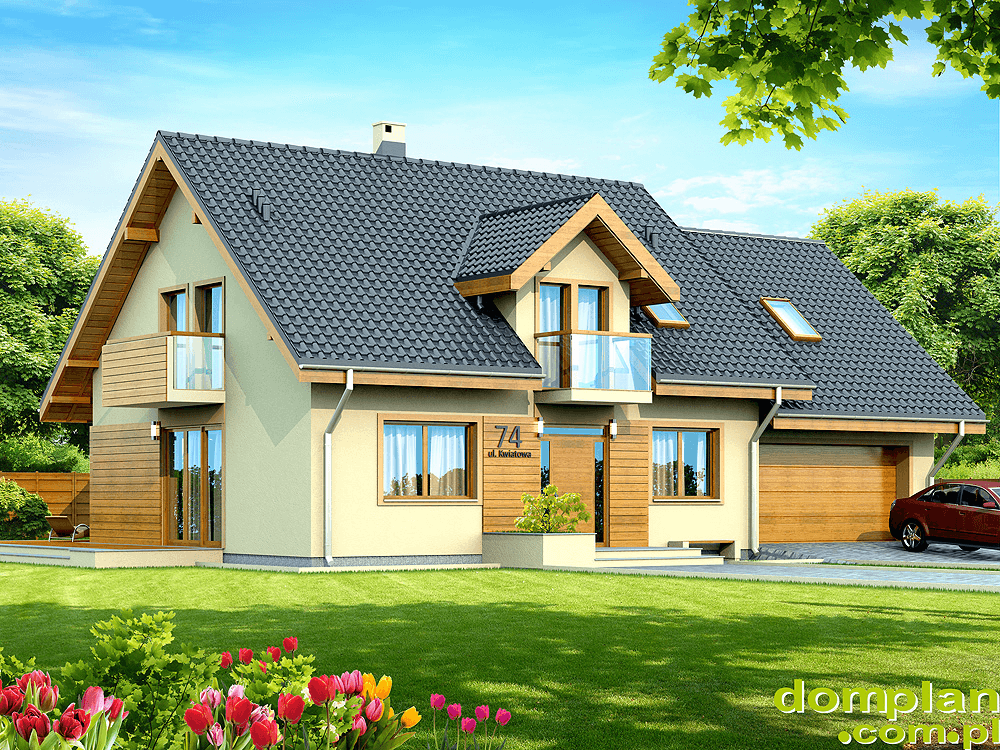 Wizualizacja domu jednorodzinnego Kendra 2m