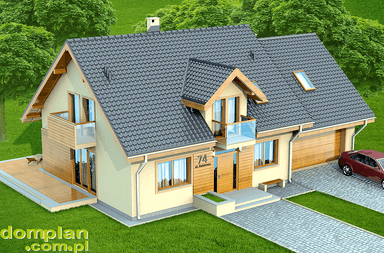 Wizualizacja domu jednorodzinnego Kendra 2M