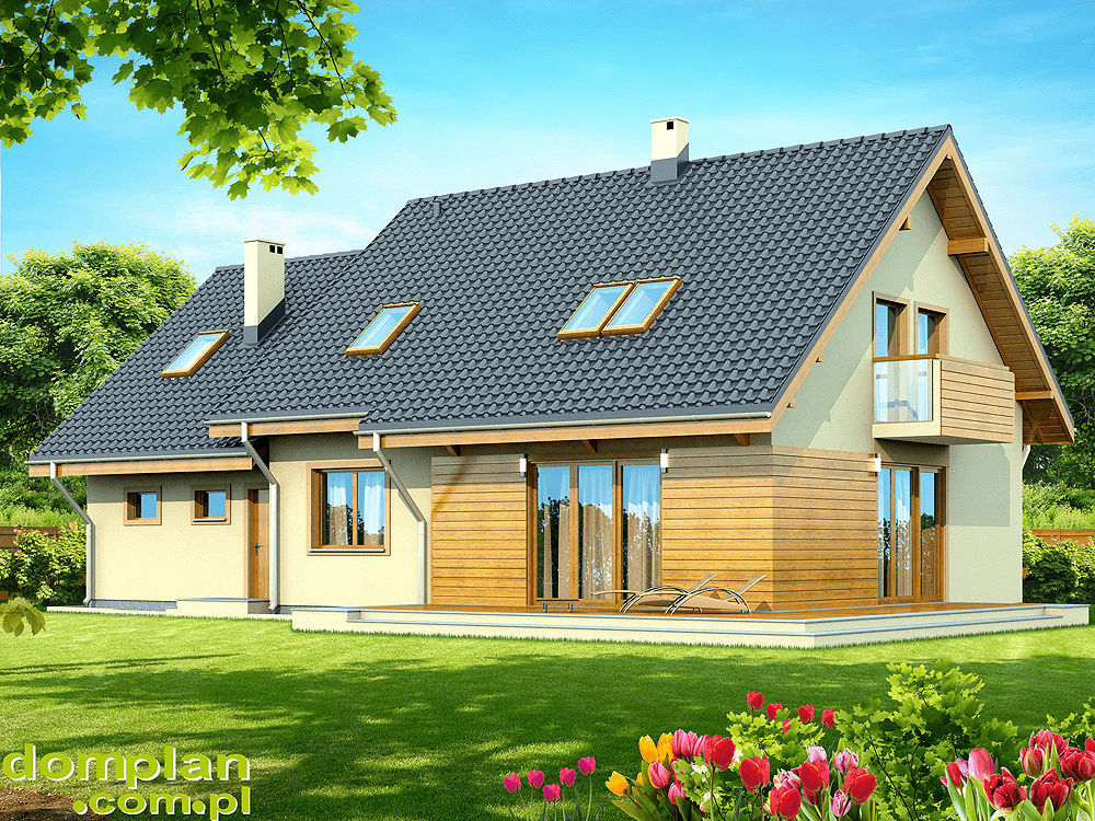 Wizualizacja domu jednorodzinnego Kendra 2m