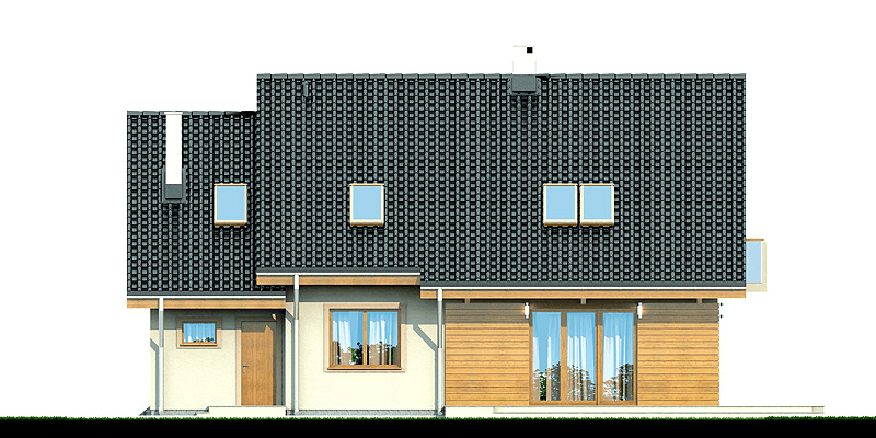 Elewacja ogrodowa domu Kendra