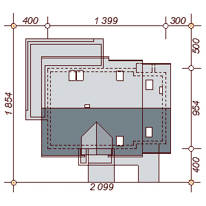 Usytuowanie domu Kendra na działce