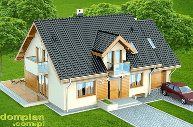 Wizualizacja domu jednorodzinnego Kendra