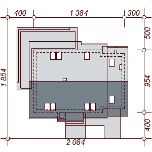Usytuowanie domu Kendra Bis na działce