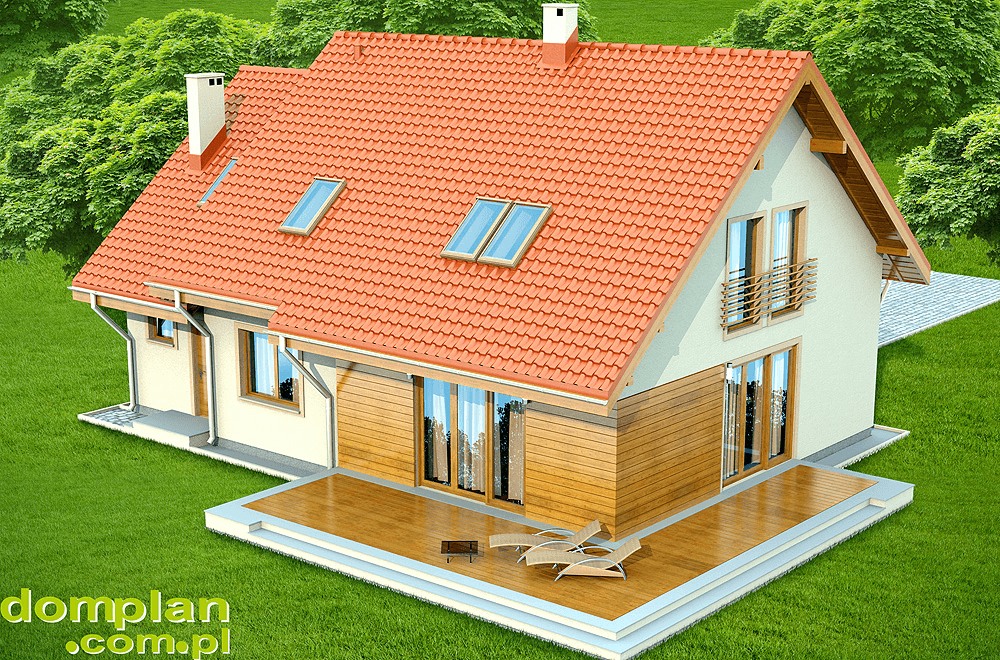 Wizualizacja domu jednorodzinnego Kendra Bis