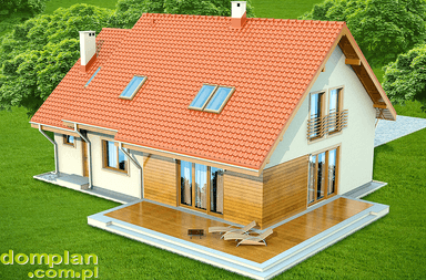 Wizualizacja domu jednorodzinnego Kendra Bis