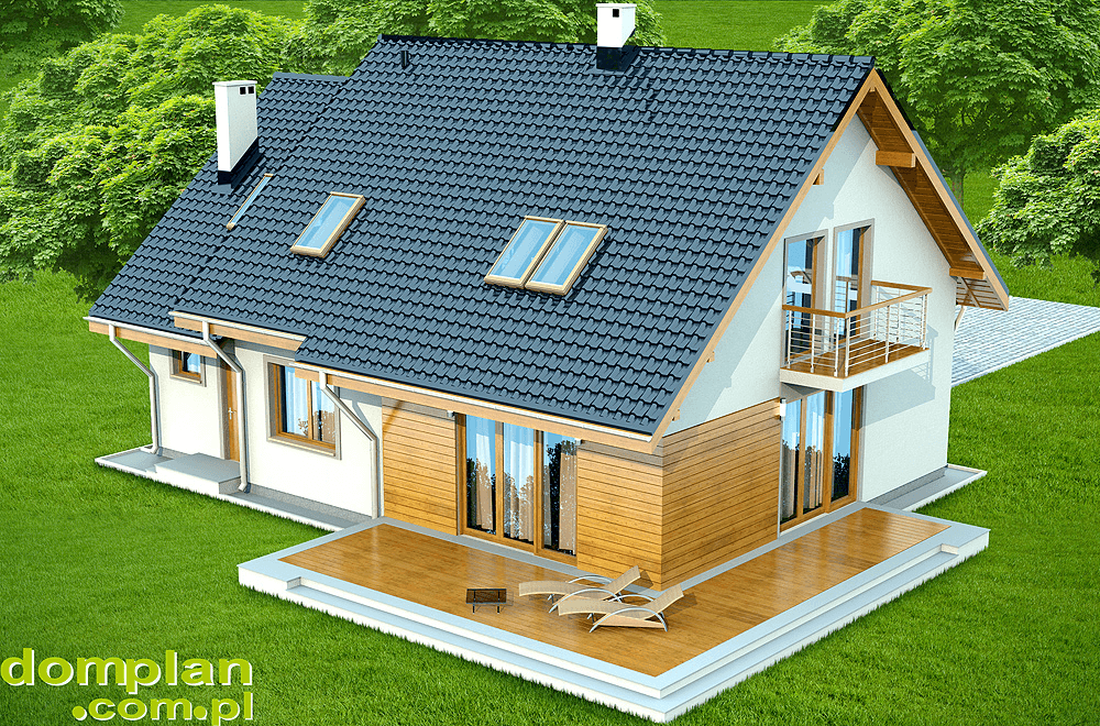 Wizualizacja domu jednorodzinnego Kendra mała