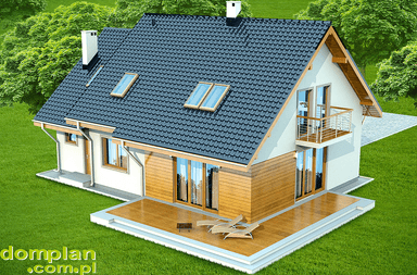 Wizualizacja domu jednorodzinnego Kendra mała