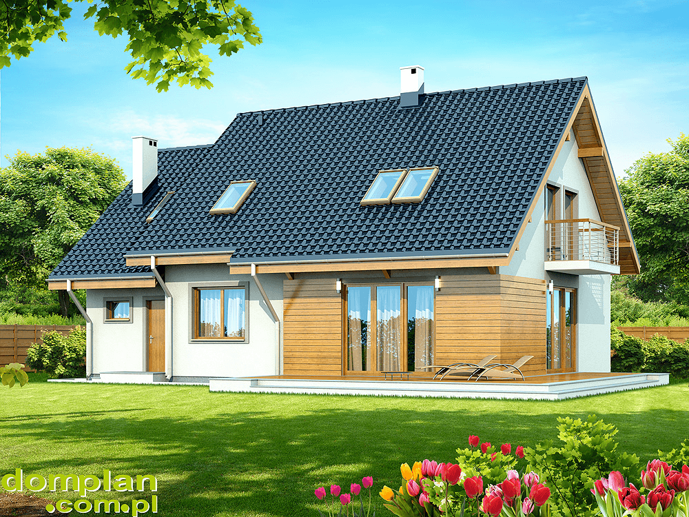 Wizualizacja domu jednorodzinnego Kendra mała