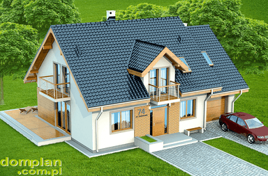 Wizualizacja domu jednorodzinnego Kendra mała