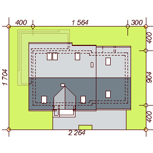 Usytuowanie domu Kendra XS 2M na działce