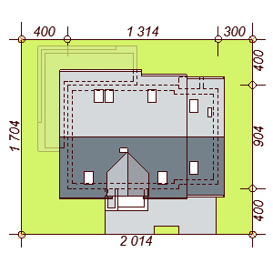 Usytuowanie domu Kendra XS na działce
