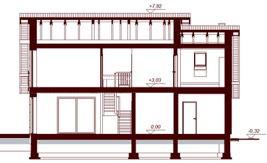 Przekrój projektu domu Kendra XS Bis