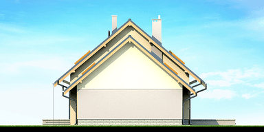 Elewacja boczna domu jednorodzinnego Lisandra 2M