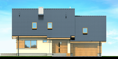 Elewacja frontowa domu jednorodzinnego Lisandra 2M